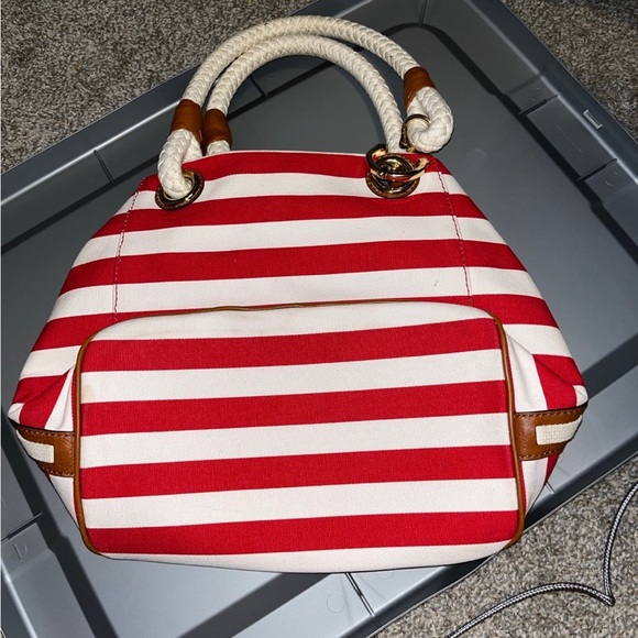 Michael Kors Red and White Nautical Tote - Picture 3 of 4
